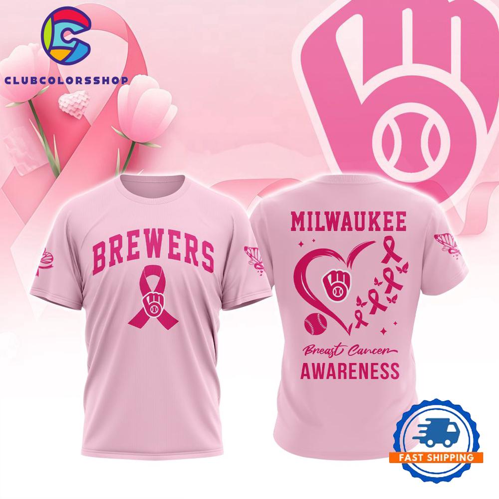 MLB Milwaukee Brewers Special Pink Breast Cancer Awareness Design T Shirt, Hoodie, Long Sleeve Shirt