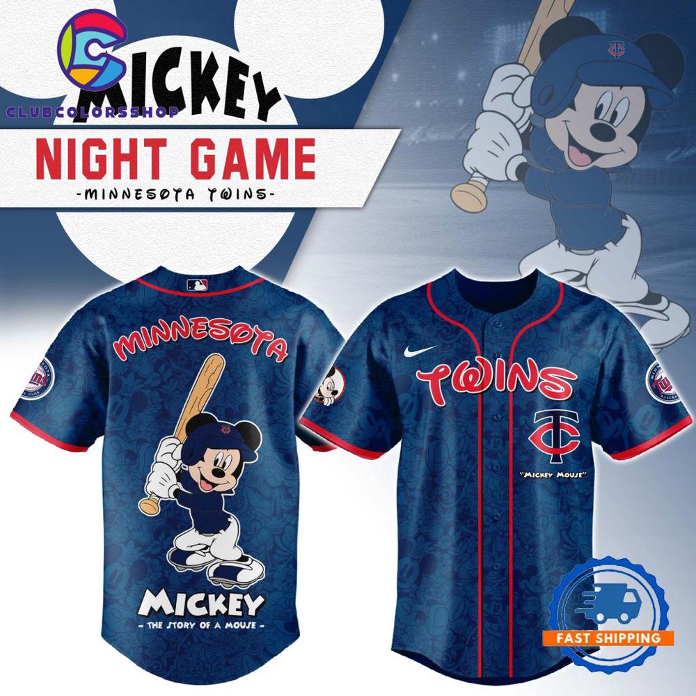 MLB Minnesota Twins Mickey Mouse Baseball Jersey