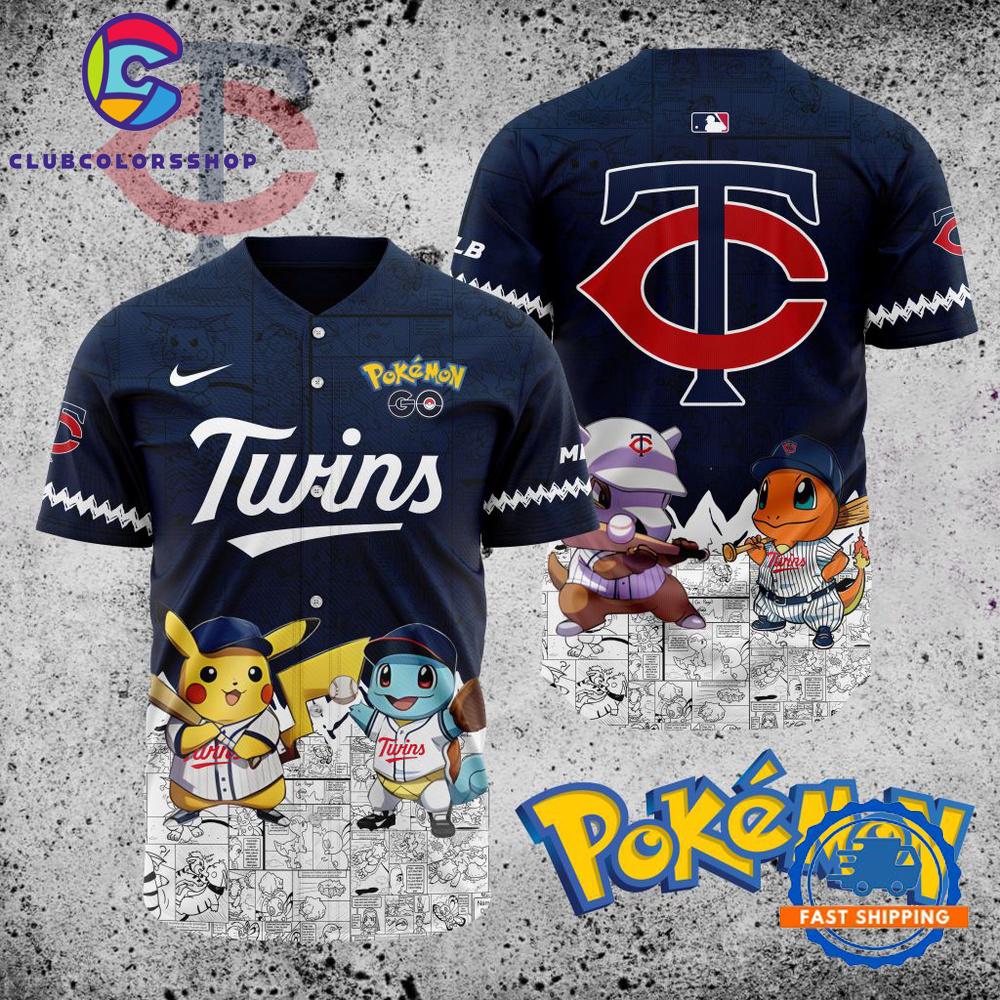 MLB Minnesota Twins x Pokemon Baseball Jersey