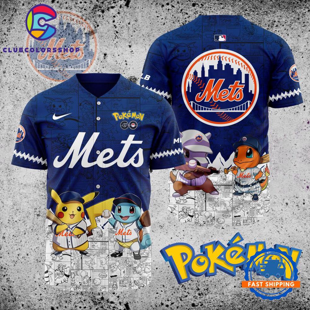MLB New York Mets x Pokemon Baseball Jersey