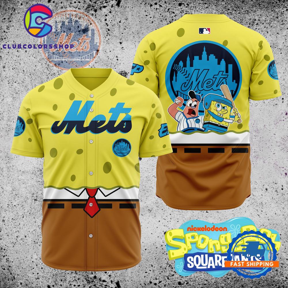 MLB New York Mets x SpongeBob SquarePants Baseball Jersey