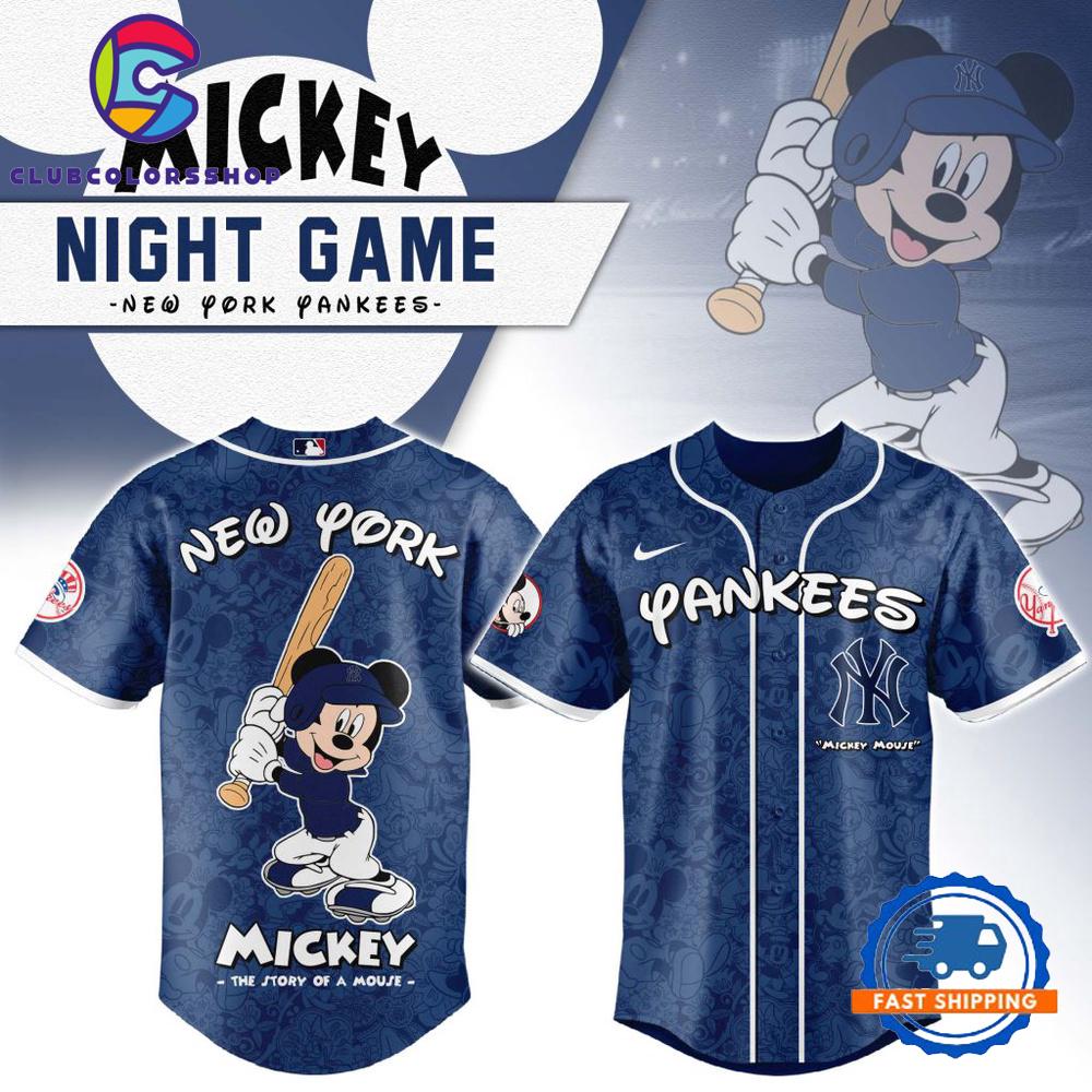 MLB New York Yankees Mickey Mouse Baseball Jersey
