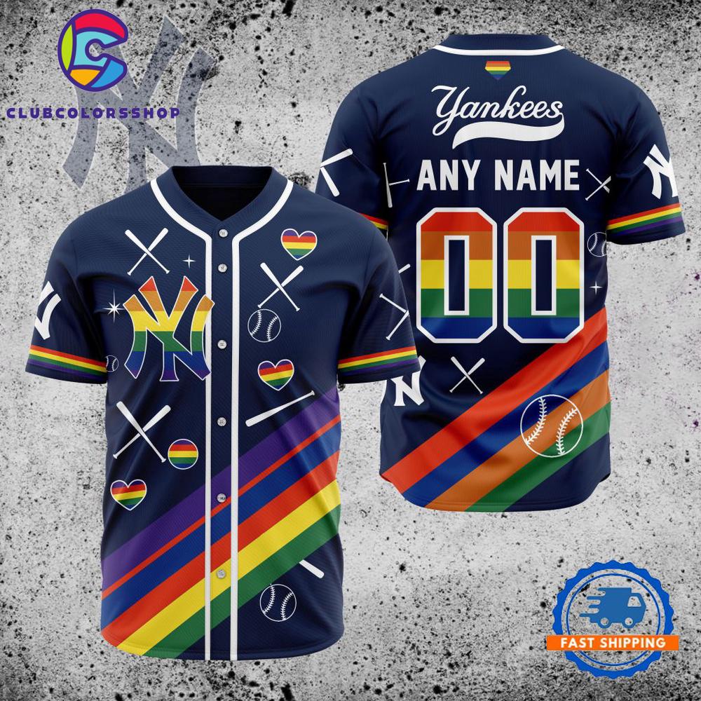 MLB New York Yankees Pride Heritage Baseball Jersey