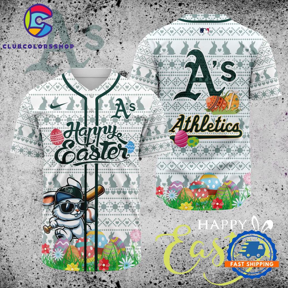 MLB Oakland Athletics Happy Easter Baseball Jersey