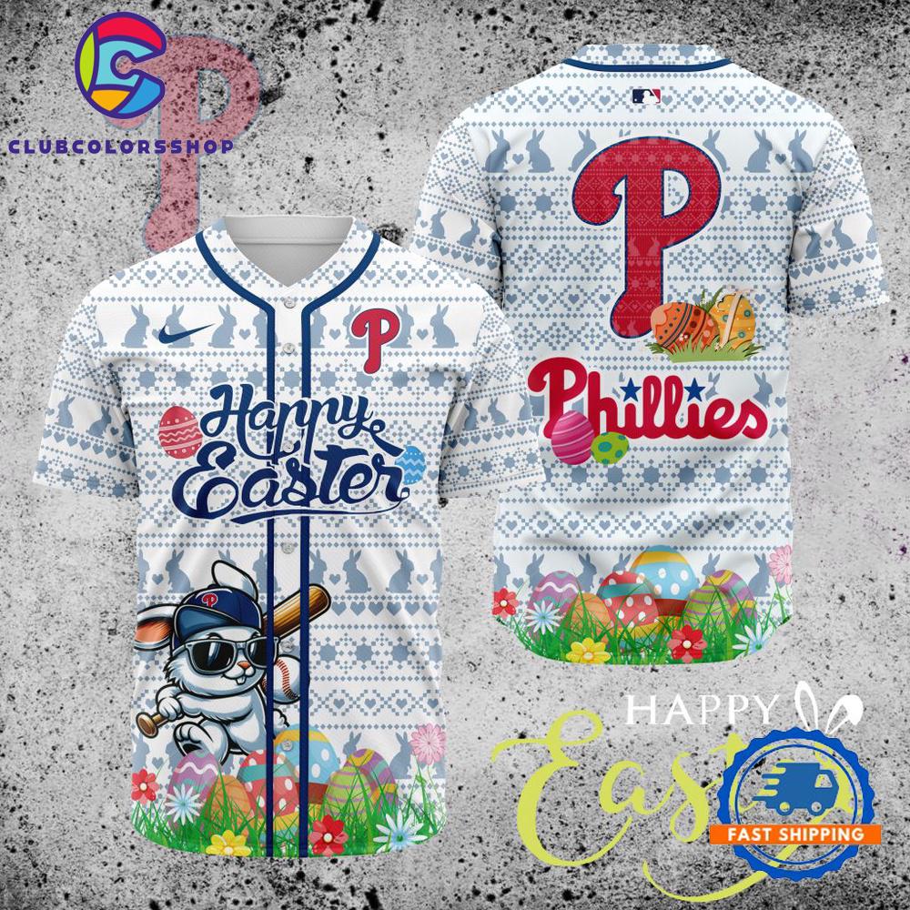 MLB Philadelphia Phillies Happy Easter Baseball Jersey
