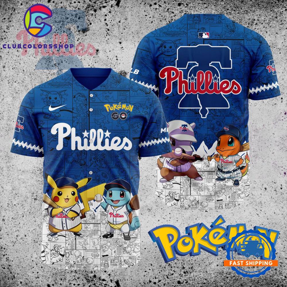 MLB Philadelphia Phillies x Pokemon Baseball Jersey