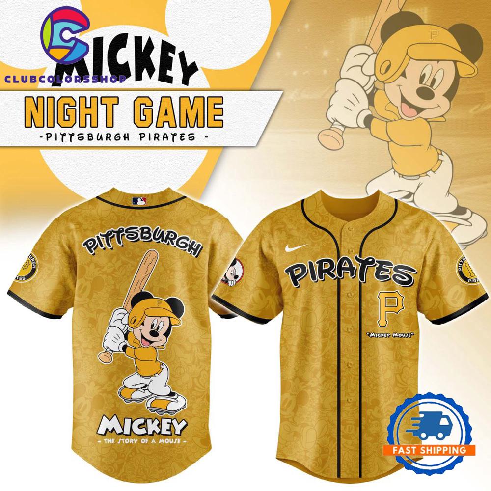 MLB Pittsburgh Pirates Mickey Mouse Baseball Jersey