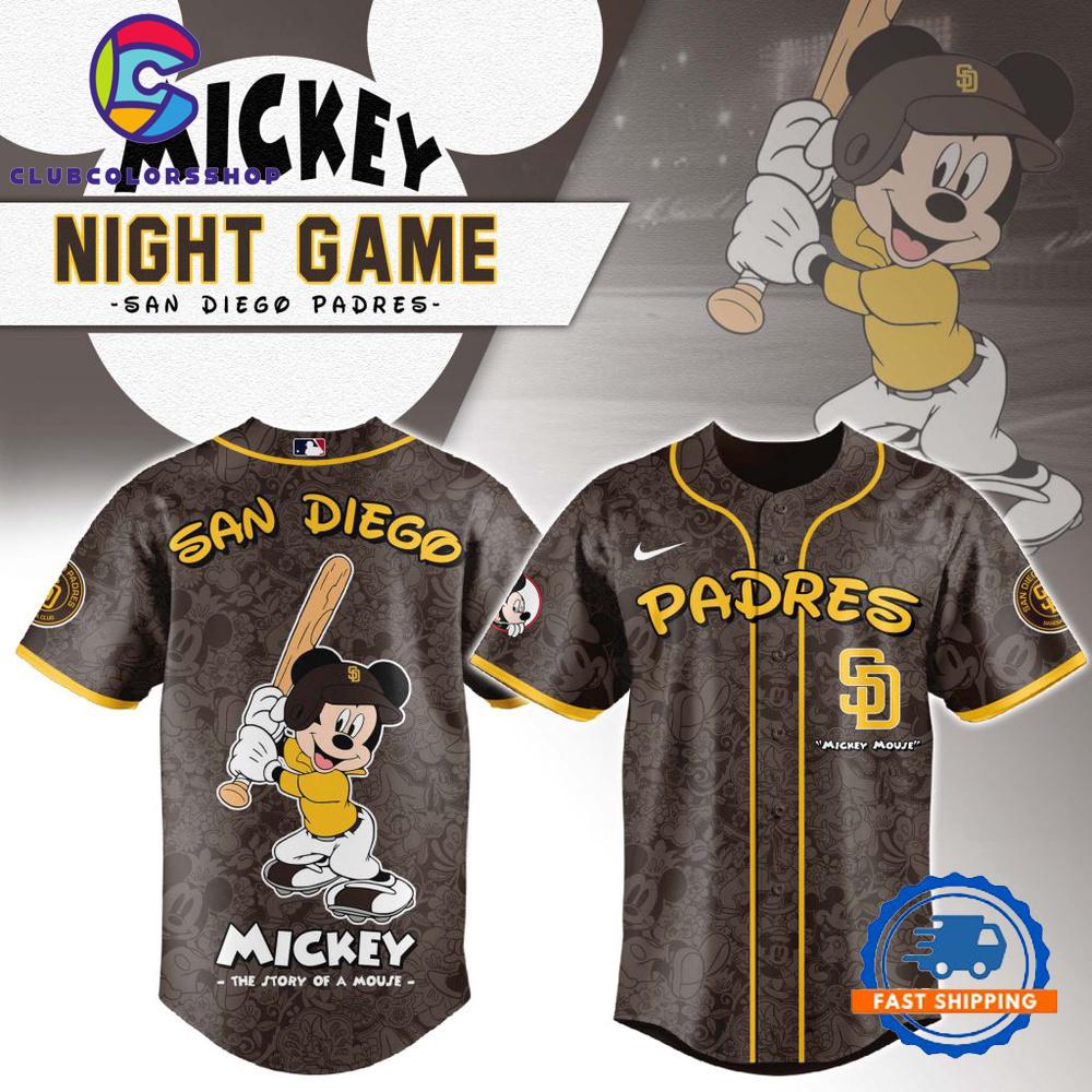 MLB San Diego Padres Mickey Mouse Baseball Jersey