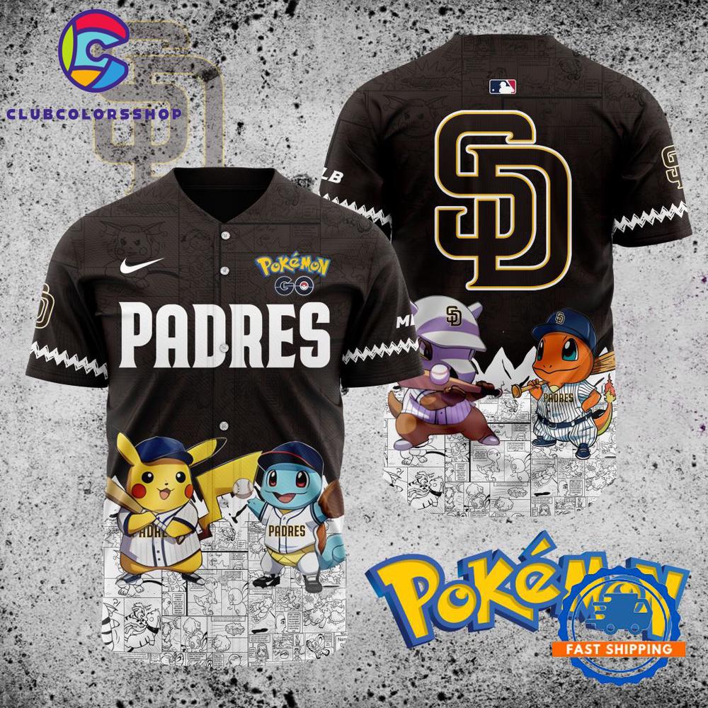 MLB San Diego Padres x Pokemon Baseball Jersey