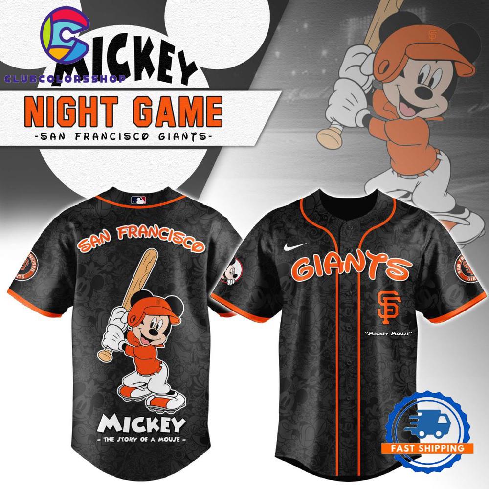 MLB San Francisco Giants Mickey Mouse Baseball Jersey