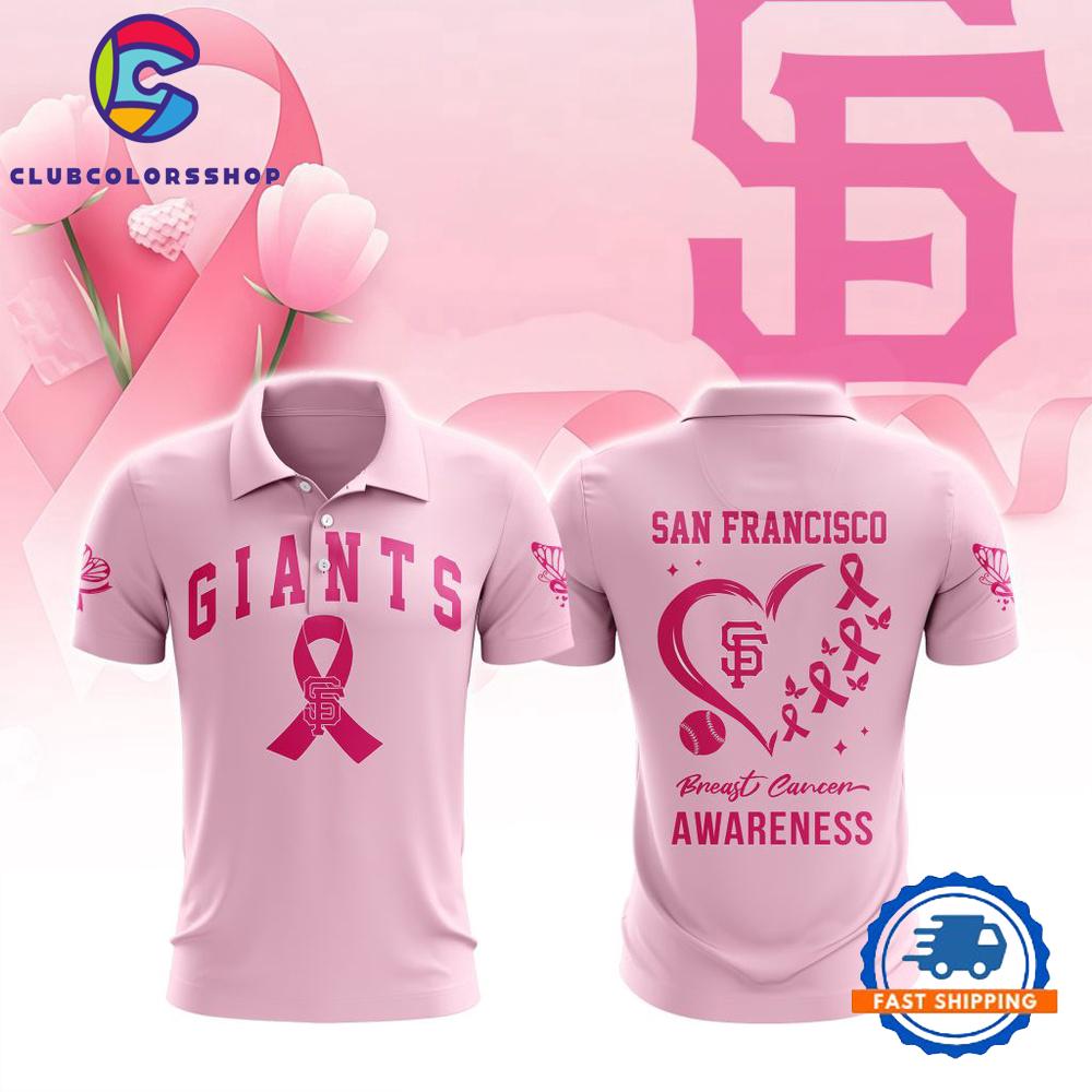 MLB San Francisco Giants Special Pink Breast Cancer Awareness Polo Shirt