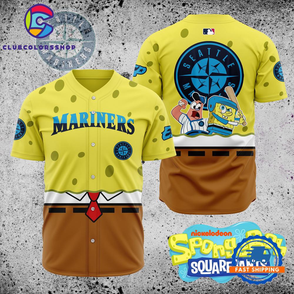 MLB Seattle Mariners x SpongeBob SquarePants Baseball Jersey