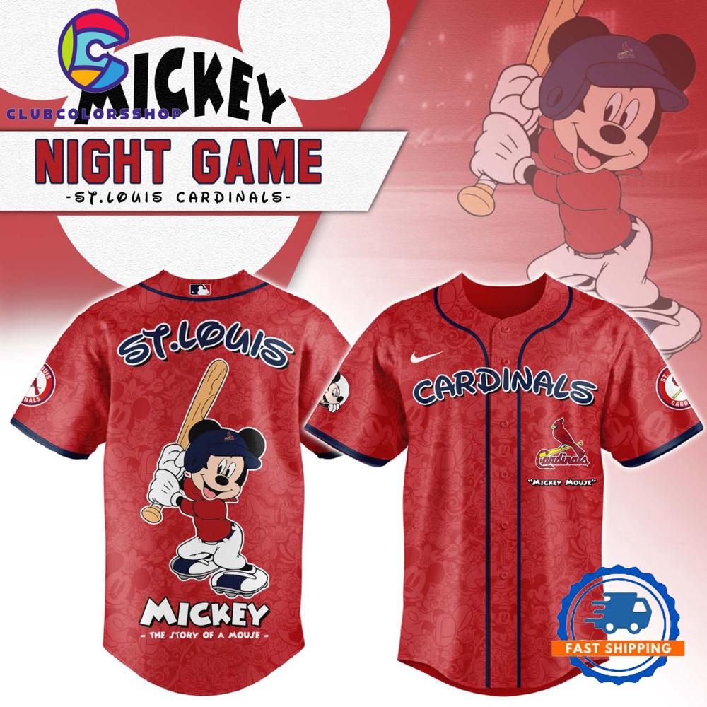 MLB St. Louis Cardinals Mickey Mouse Baseball Jersey