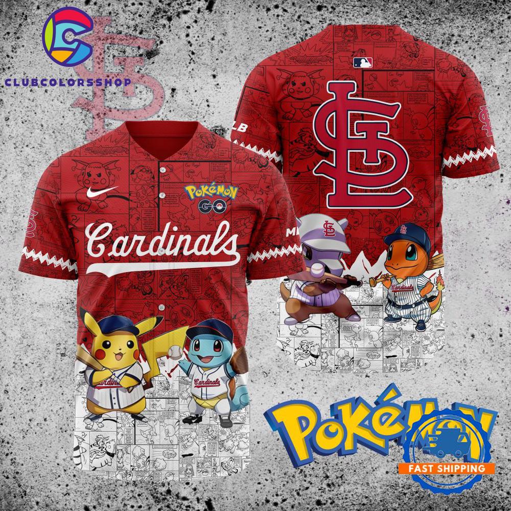 MLB St. Louis Cardinals x Pokemon Baseball Jersey