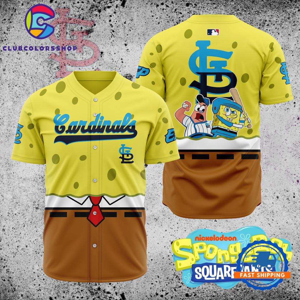 MLB St. Louis Cardinals x SpongeBob SquarePants Baseball Jersey