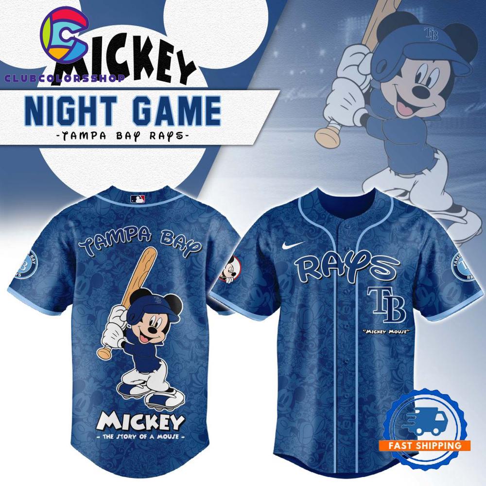 MLB Tampa Bay Rays Mickey Mouse Baseball Jersey