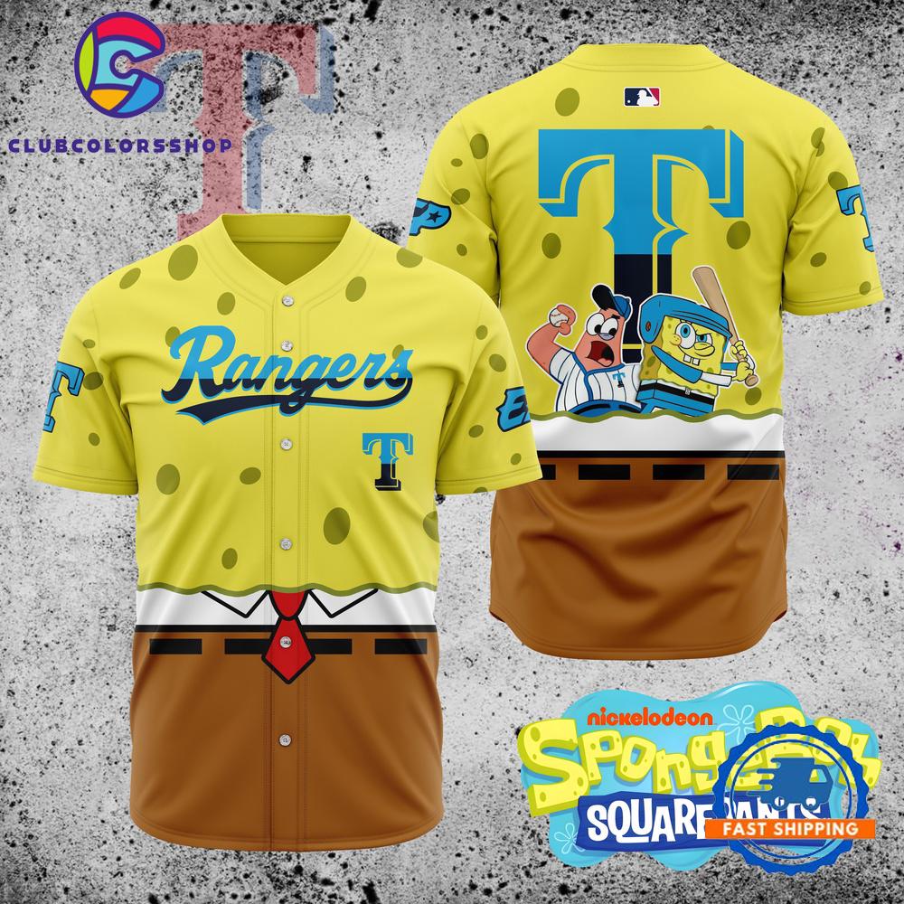 MLB Texas Rangers x SpongeBob SquarePants Baseball Jersey