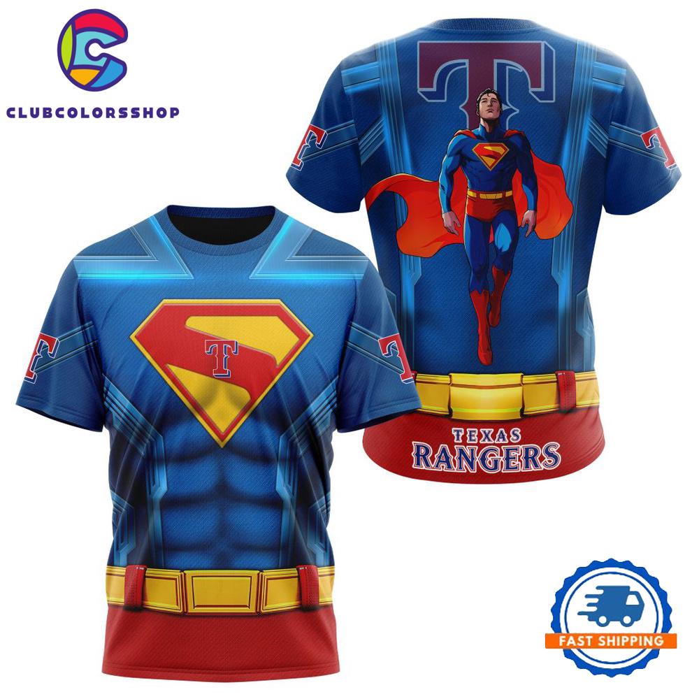 MLB Texas Rangers x Superman Design T Shirt, Hoodie, Sweatshirt
