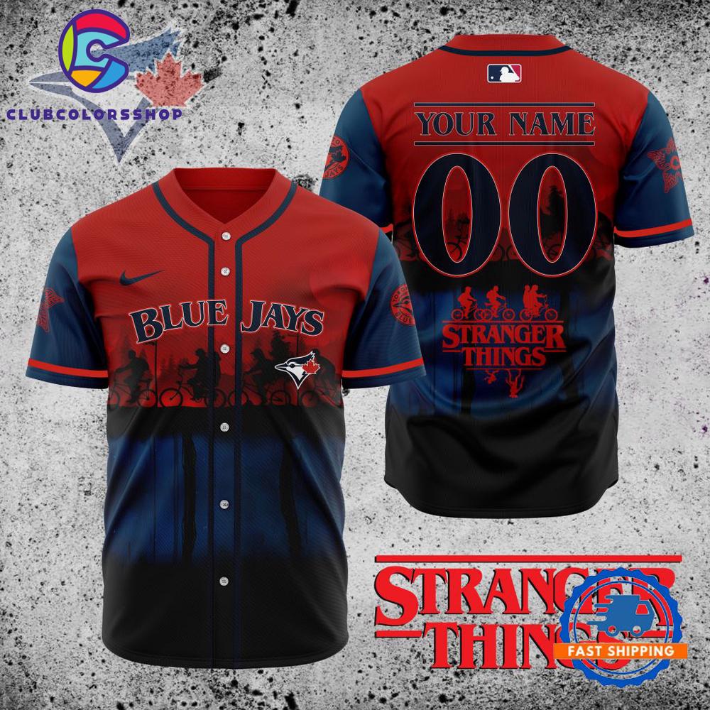 MLB Toronto Blue Jays x Stranger Things Baseball Jersey