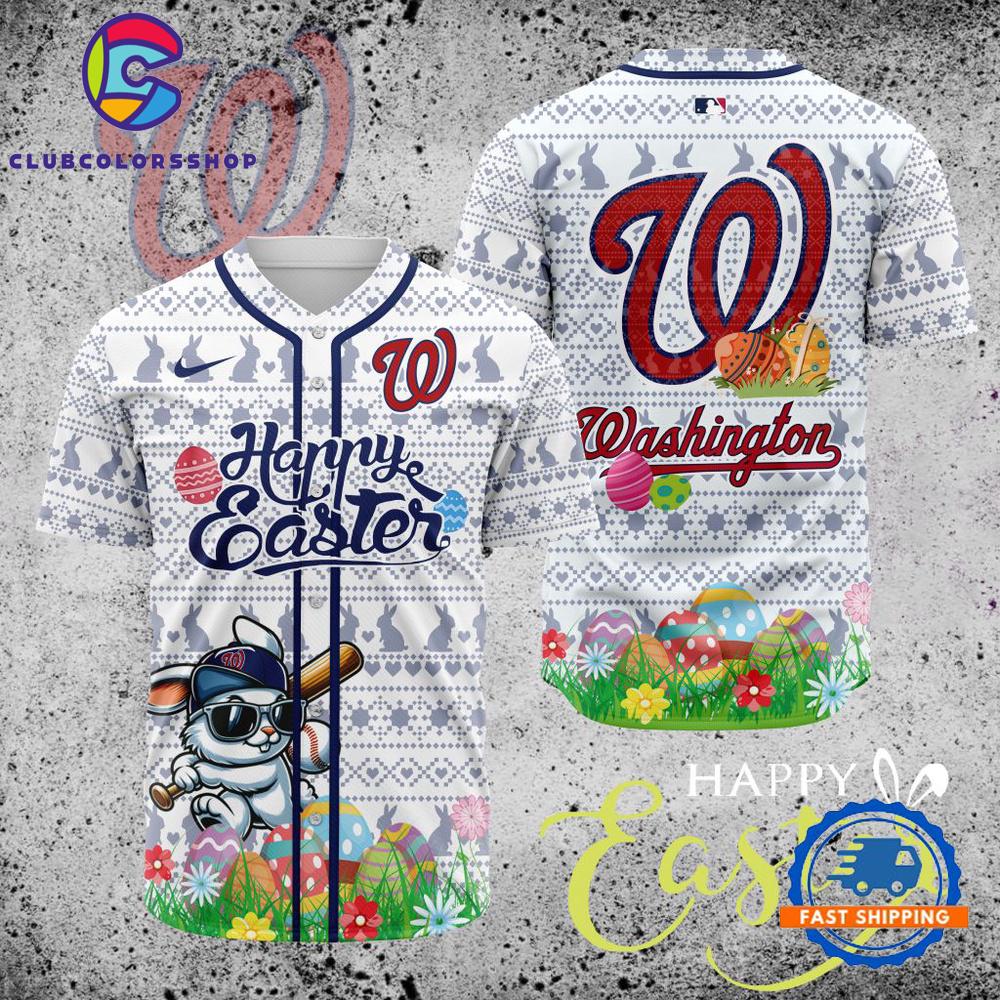 MLB Washington Nationals Happy Easter Baseball Jersey