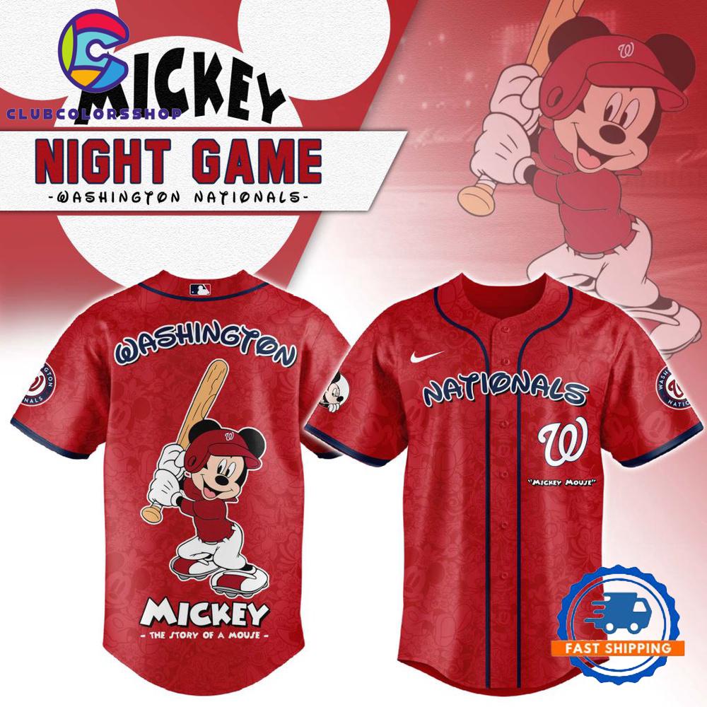 MLB Washington Nationals Mickey Mouse Baseball Jersey