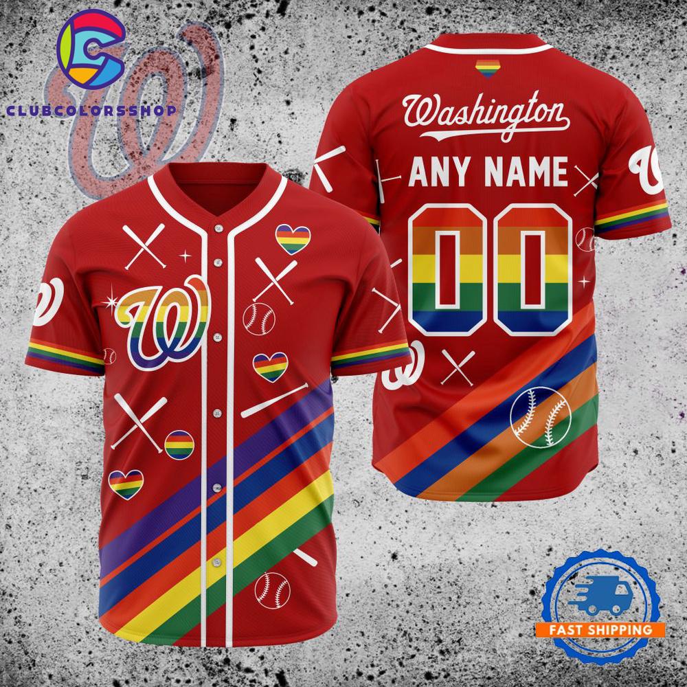 MLB Washington Nationals Pride Heritage Baseball Jersey