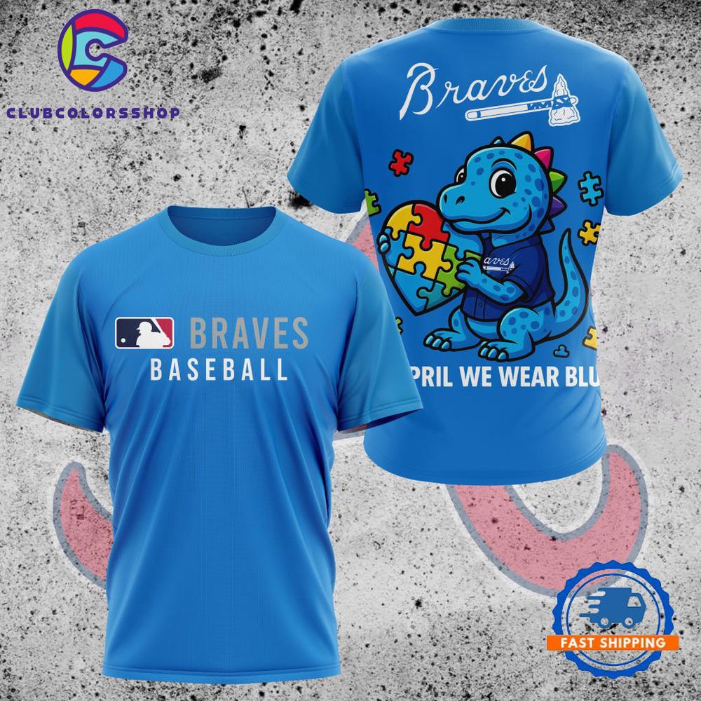 MLB Atlanta Braves In April We Wear Blue T Shirt