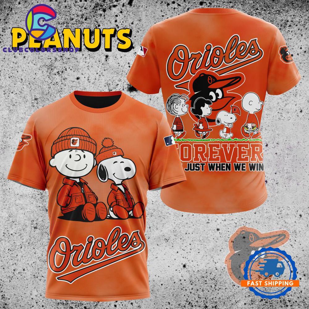 MLB Baltimore Orioles Peanuts 75th Anniversary TShirt, Sweatshirt, Hoodie