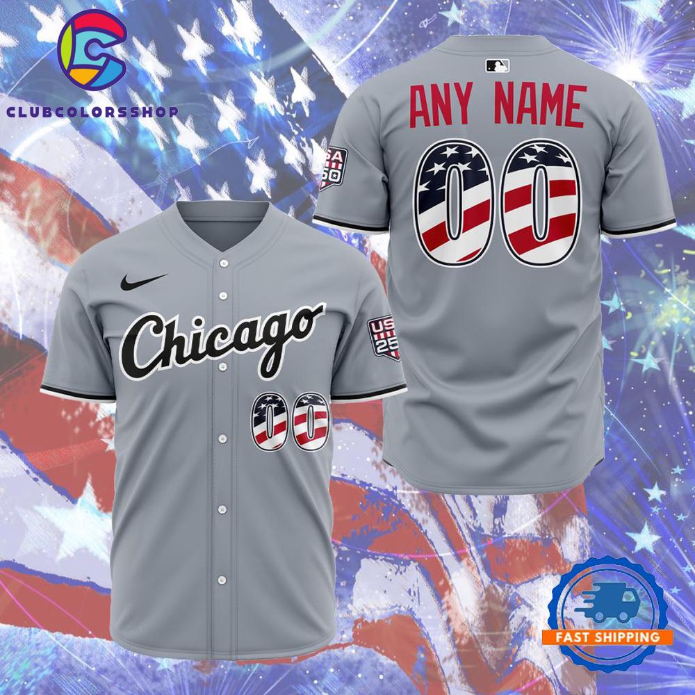 MLB Chicago White Sox Personalized 2026 Stars And Stripes 4th Of July Baseball Jersey