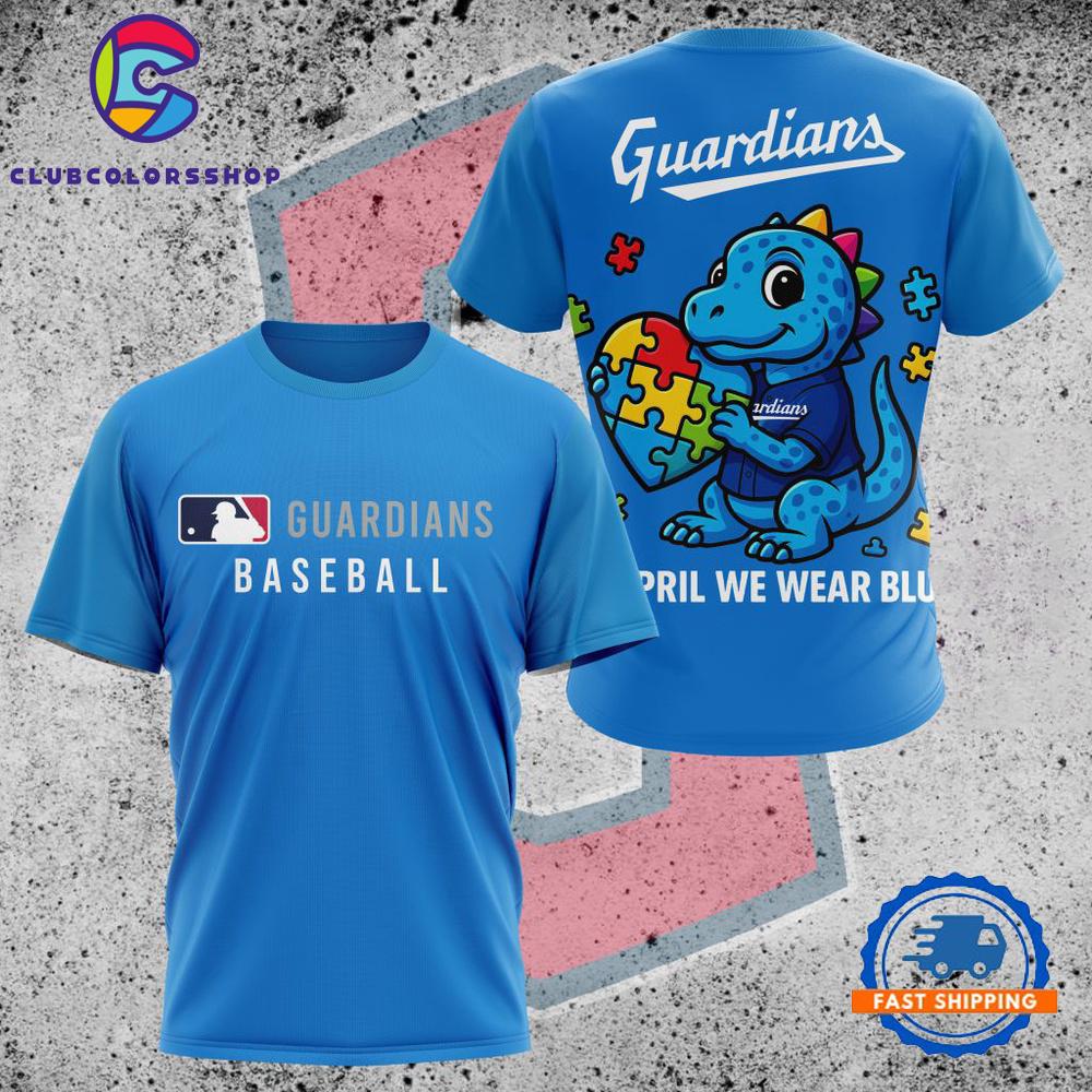 MLB Cleveland Guardians In April We Wear Blue T Shirt