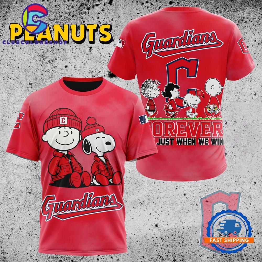 MLB Cleveland Guardians Peanuts 75th Anniversary TShirt, Sweatshirt, Hoodie