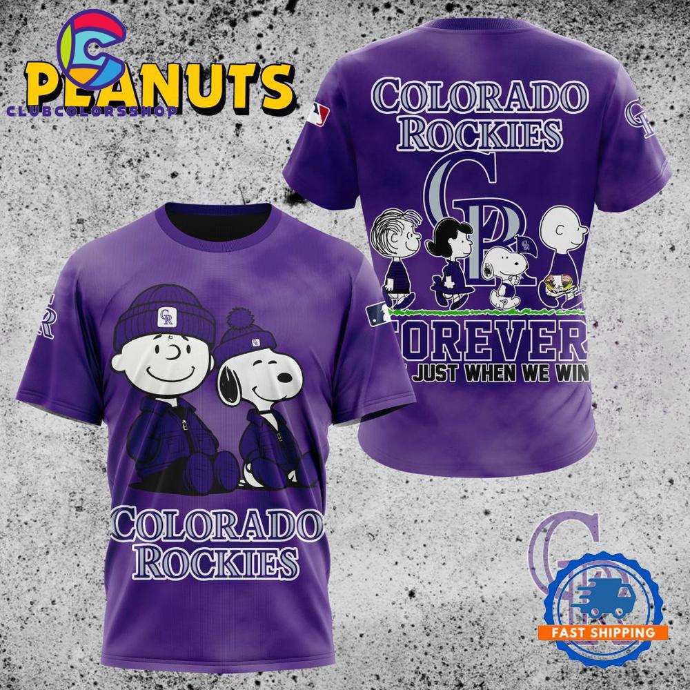 MLB Colorado Rockies Peanuts 75th Anniversary TShirt, Sweatshirt, Hoodie