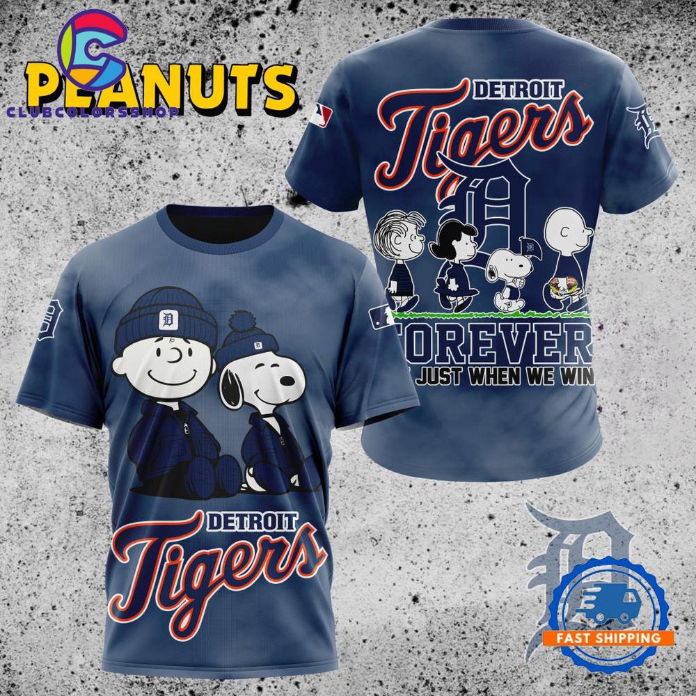 MLB Detroit Tigers Peanuts 75th Anniversary TShirt, Sweatshirt, Hoodie