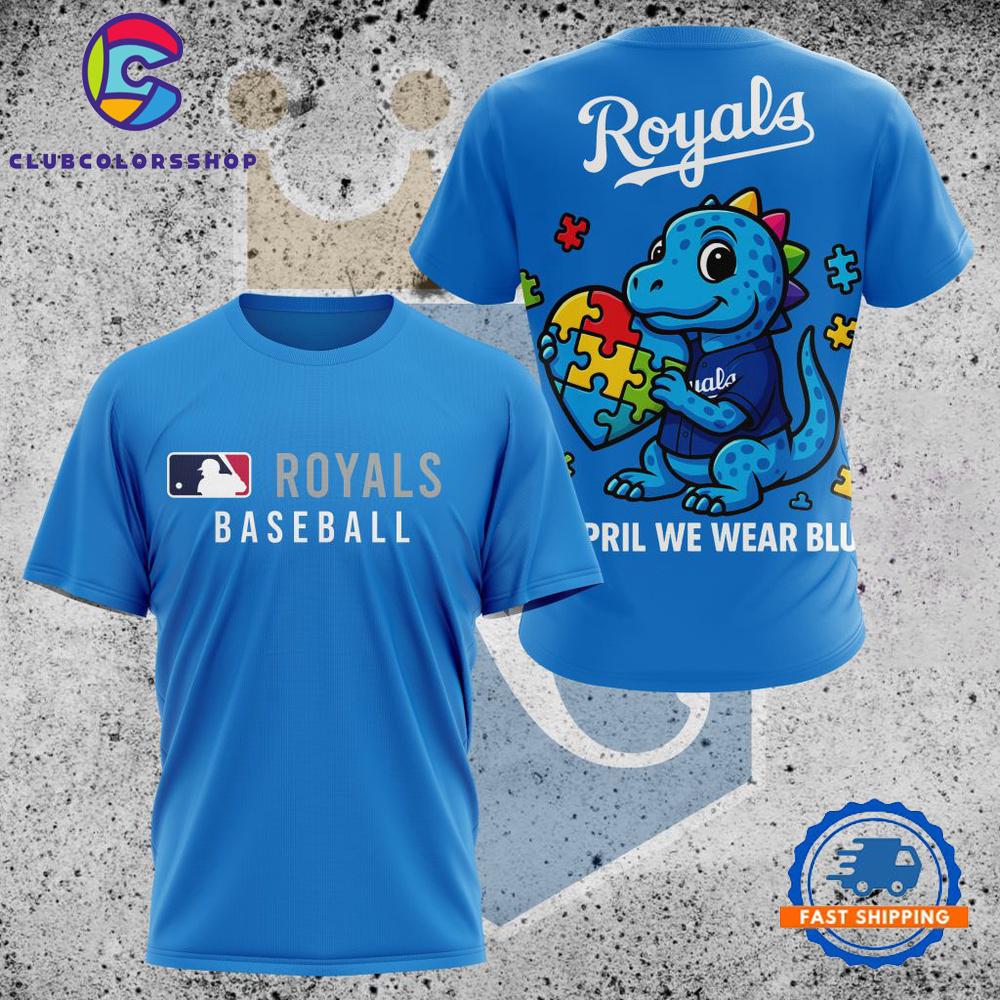 MLB Kansas City Royals In April We Wear Blue T Shirt