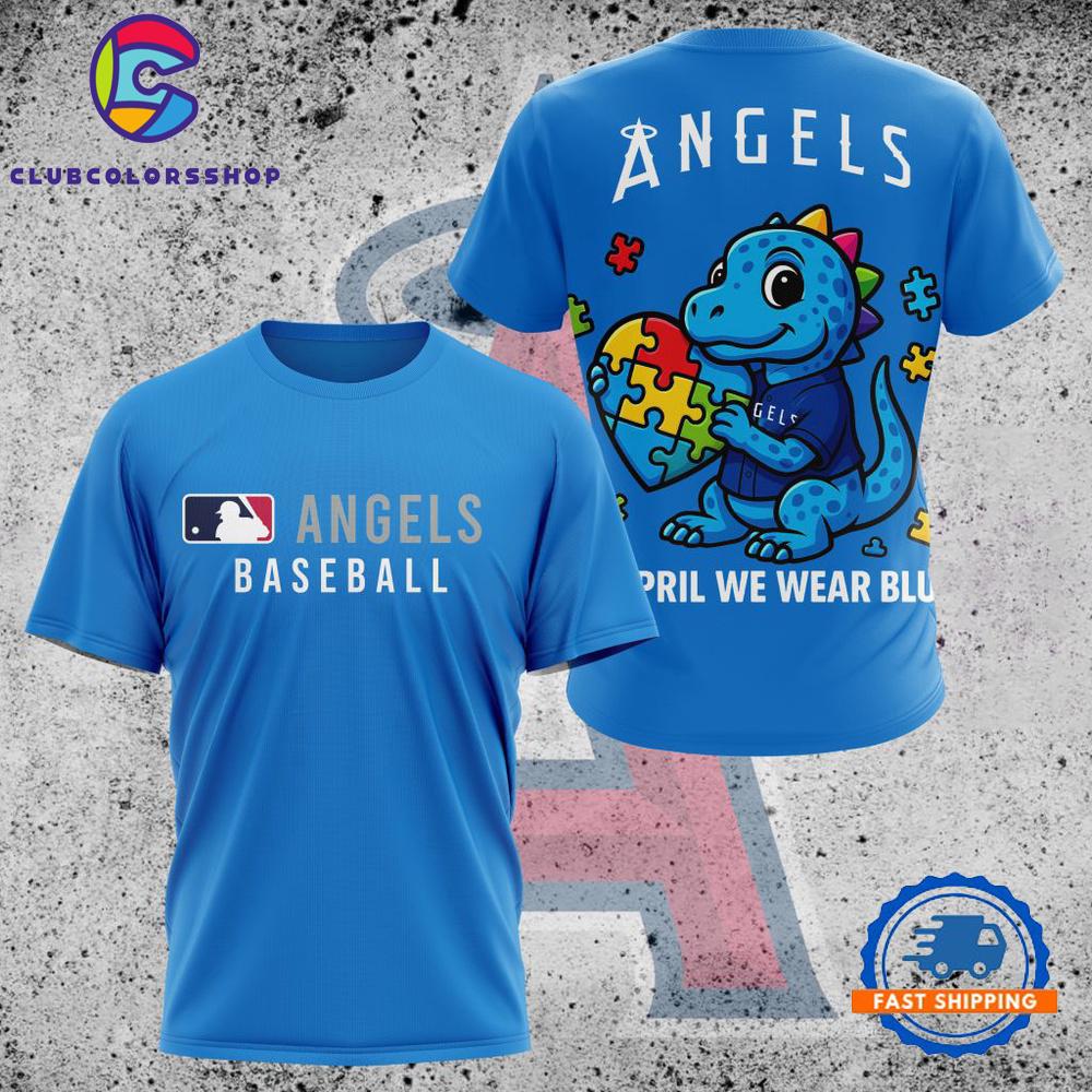 MLB Los Angeles Angels In April We Wear Blue T Shirt