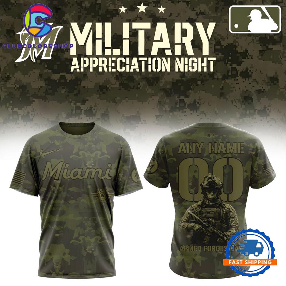 MLB Miami Marlins Military Appreciation Month T Shirt, Hoodie, Sweatshirt