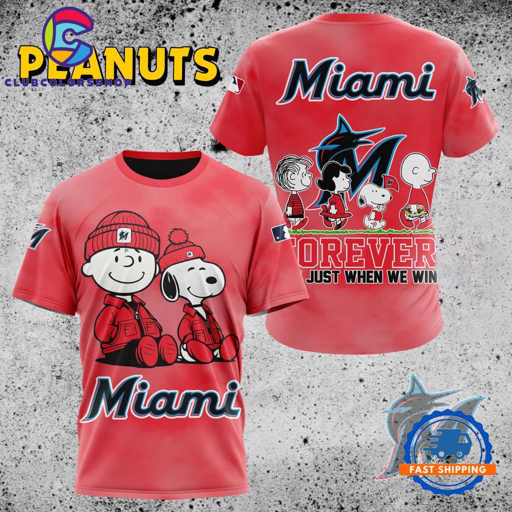 MLB Miami Marlins Peanuts 75th Anniversary TShirt, Sweatshirt, Hoodie