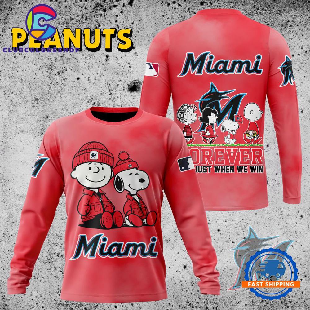 MLB Miami Marlins Peanuts 75th Anniversary TShirt, Sweatshirt, Hoodie MLB Miami Marlins Peanuts 75th Anniversary TShirt, Sweatshirt, Hoodie