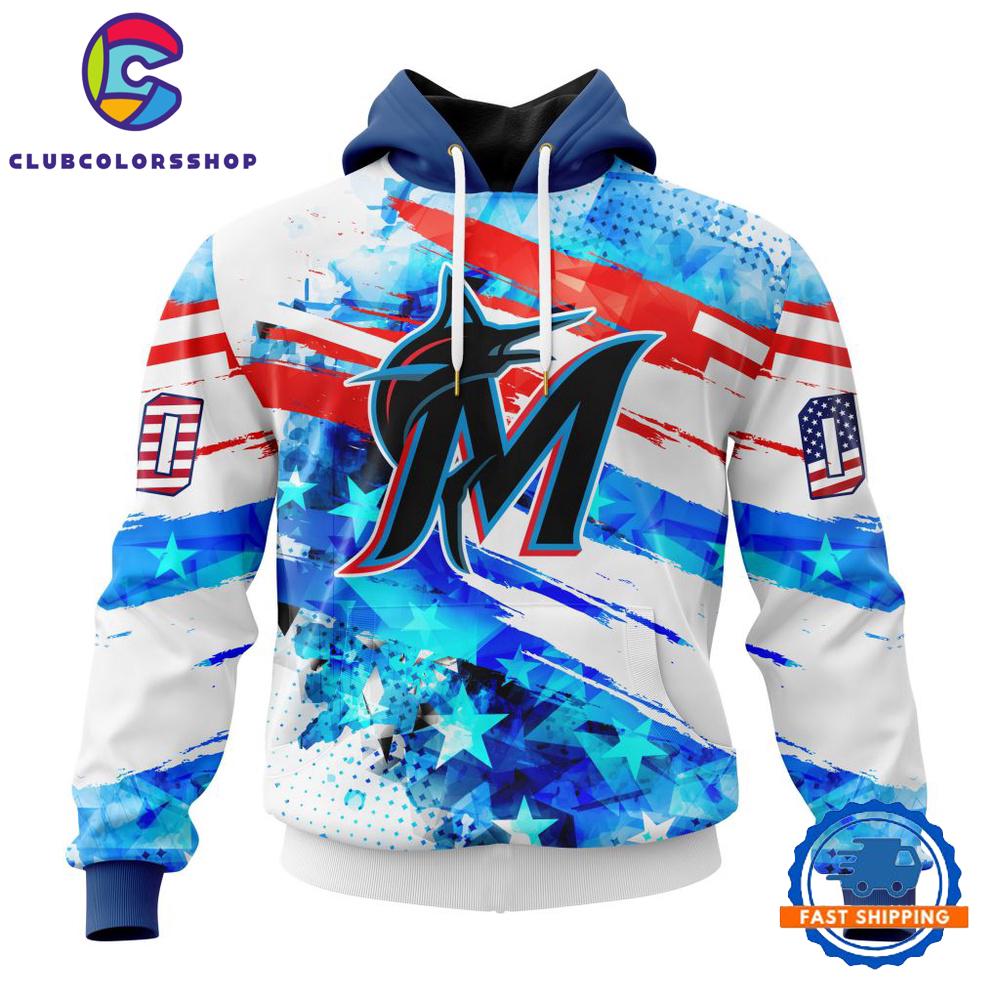 MLB Miami Marlins Special Independence Day 4th Of July Design Hoodie, T Shirt, Long Sleeve Shirt