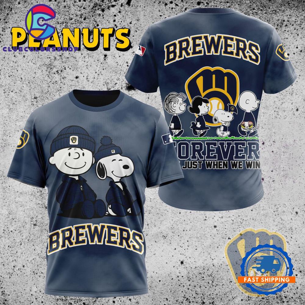MLB Milwaukee Brewers Peanuts 75th Anniversary TShirt, Sweatshirt, Hoodie