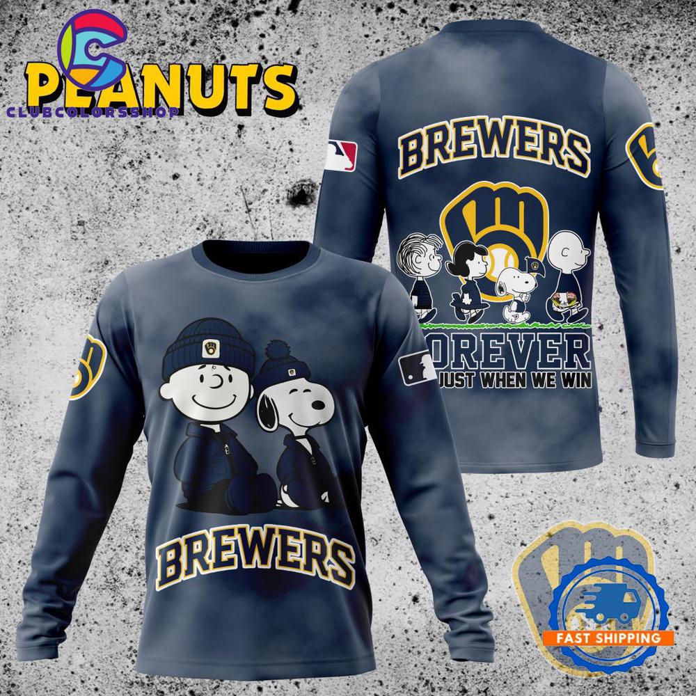 MLB Milwaukee Brewers Peanuts 75th Anniversary TShirt, Sweatshirt, Hoodie MLB Milwaukee Brewers Peanuts 75th Anniversary TShirt, Sweatshirt, Hoodie