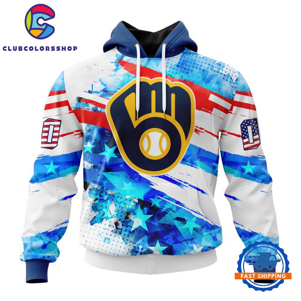 MLB Milwaukee Brewers Special Independence Day 4th Of July Design Hoodie, T Shirt, Long Sleeve Shirt