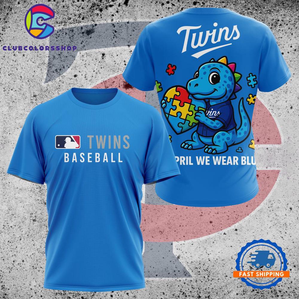 MLB Minnesota Twins In April We Wear Blue T Shirt