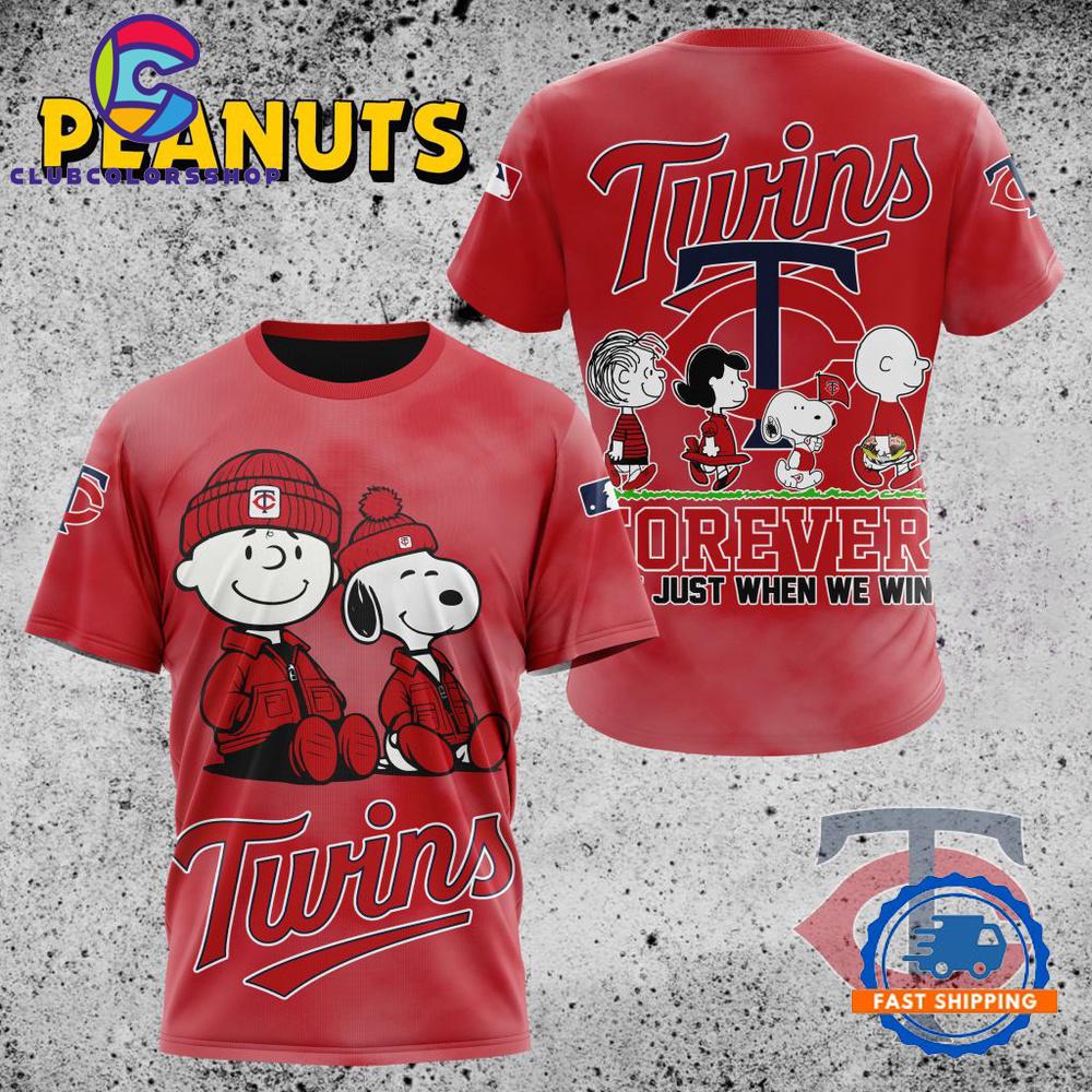 MLB Minnesota Twins Peanuts 75th Anniversary TShirt, Sweatshirt, Hoodie