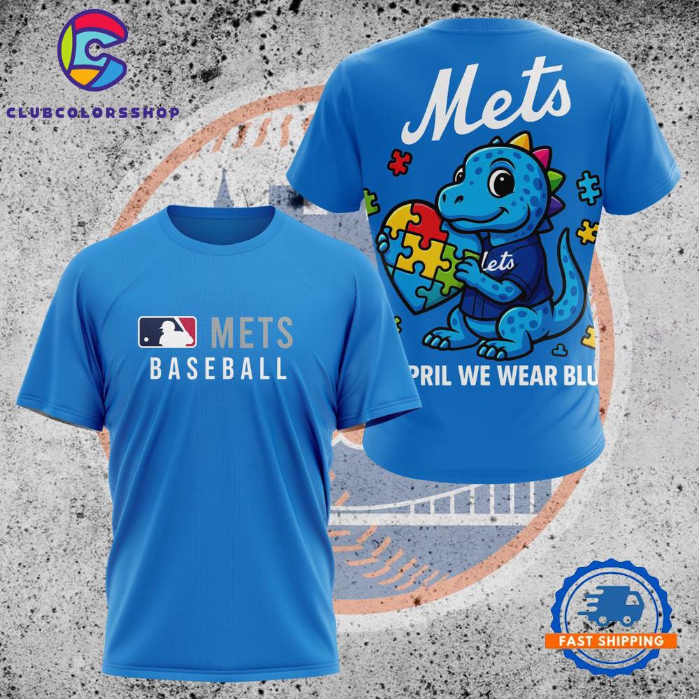 MLB New York Mets In April We Wear Blue T Shirt