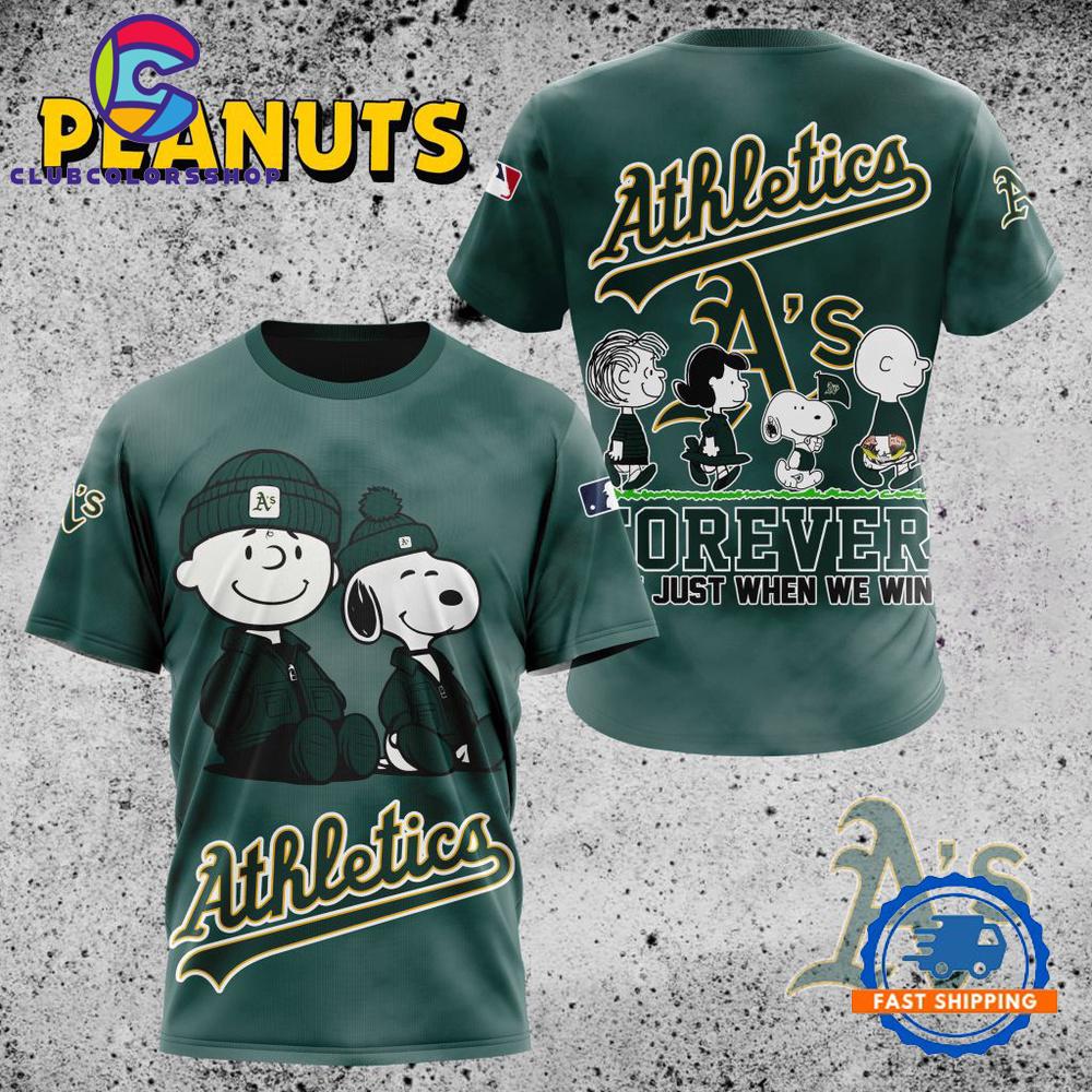 MLB Oakland Athletics Peanuts 75th Anniversary TShirt, Sweatshirt, Hoodie
