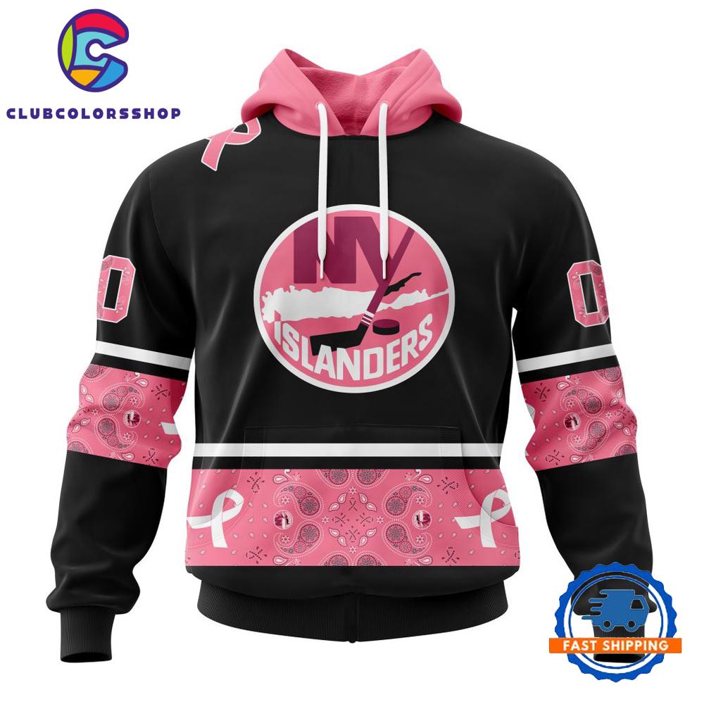 NHL New York Islanders In Classic Style With Paisley WE WEAR PINK BREAST CANCER Hoodie, T Shirt, Sweatshirt