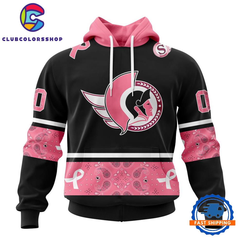 NHL Ottawa Senators In Classic Style With Paisley WE WEAR PINK BREAST CANCER Hoodie, T Shirt, Sweatshirt