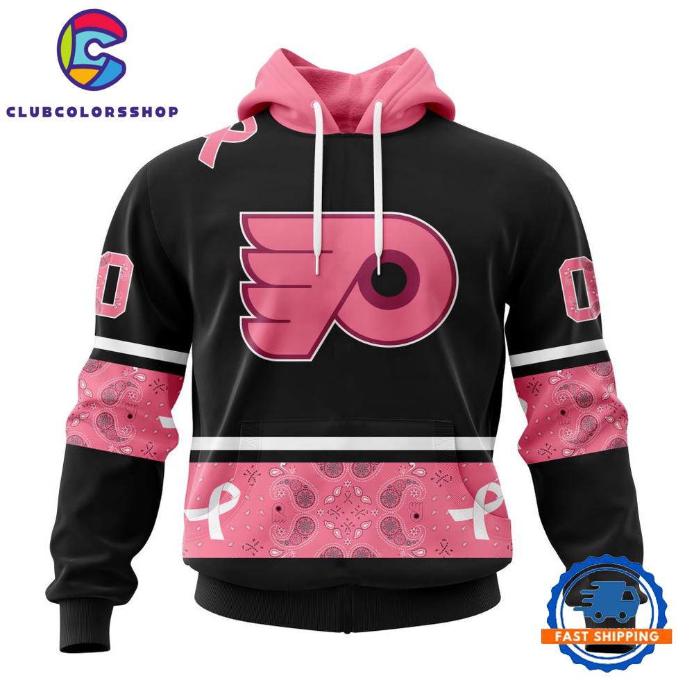 NHL Philadelphia Flyers In Classic Style With Paisley WE WEAR PINK BREAST CANCER Hoodie, T Shirt, Sweatshirt
