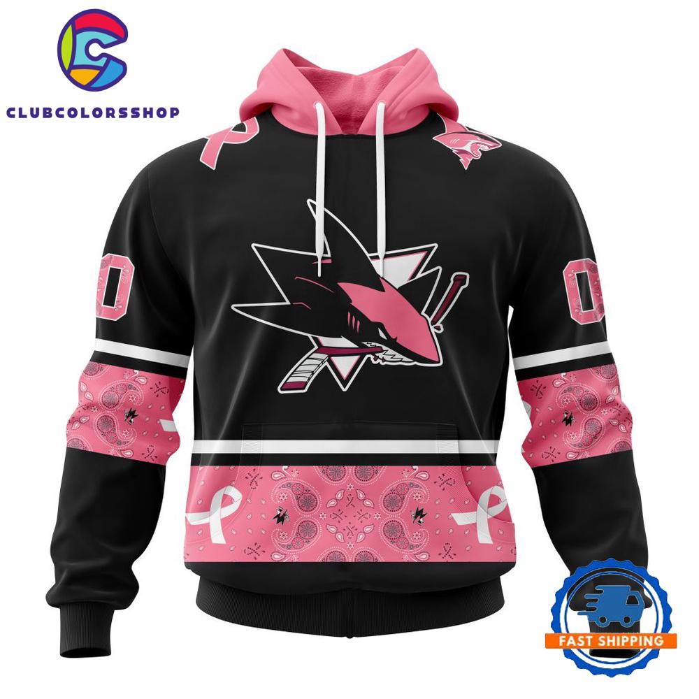 NHL San Jose Sharks In Classic Style With Paisley WE WEAR PINK BREAST CANCER Hoodie, T Shirt, Sweatshirt
